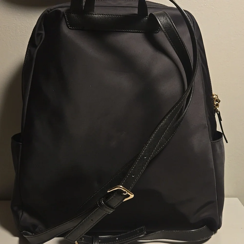 Kate Spade Black Backpack with Gold Accents - Picture 3 of 14